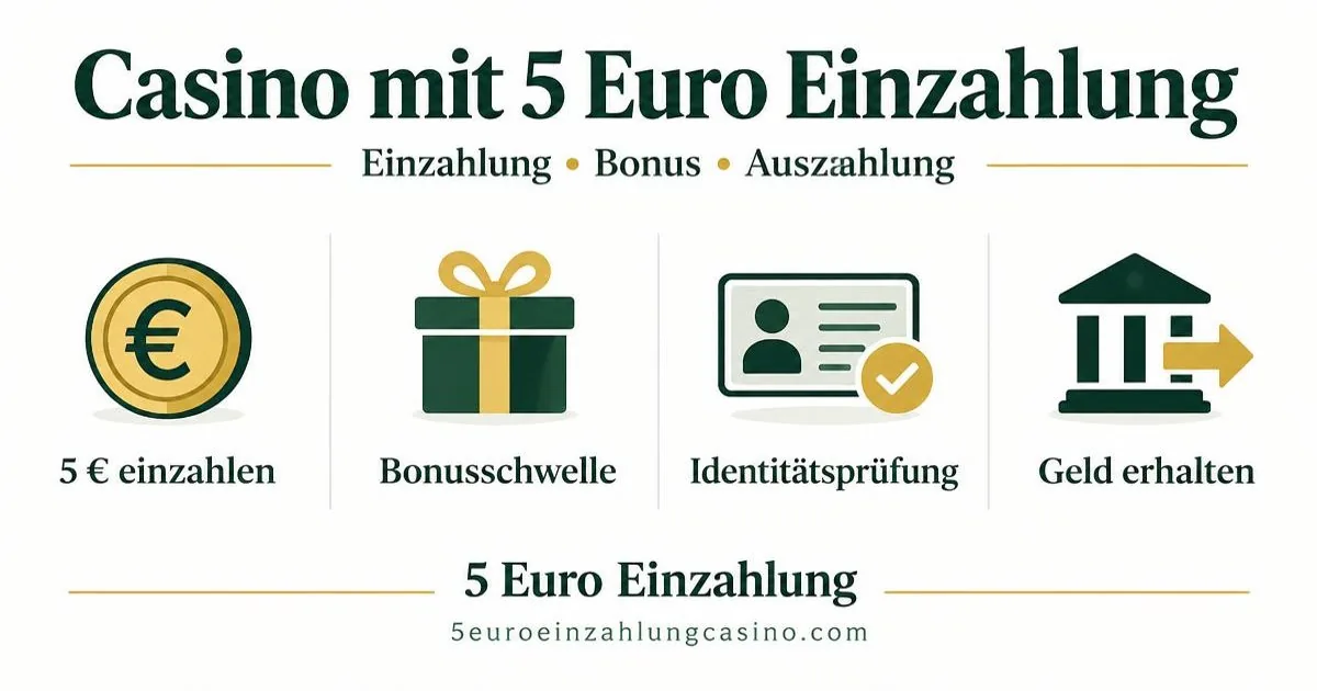 Casino mit 5 Euro Einzahlung: Einzahlung, Bonusschwelle, Identitätsprüfung und Geldeingang